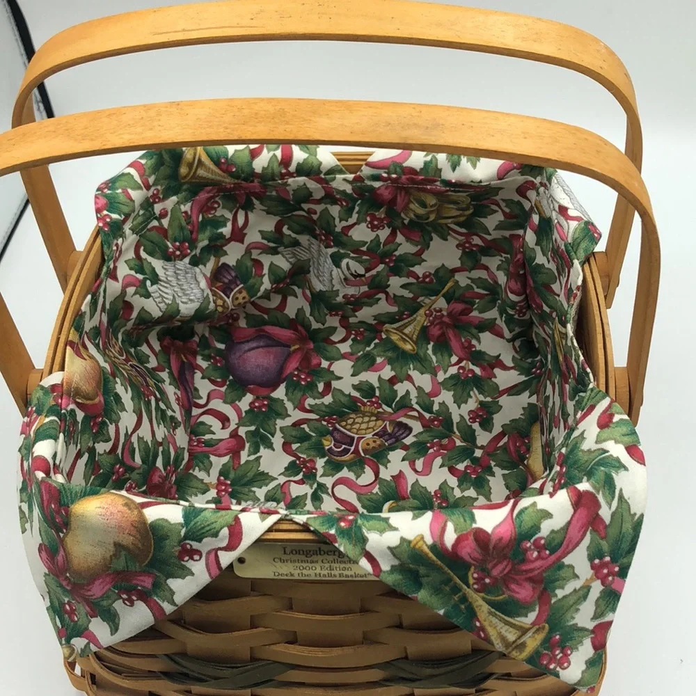 Longaberger 2000 Christmas Collection Deck The Halls Basket Century Celebration